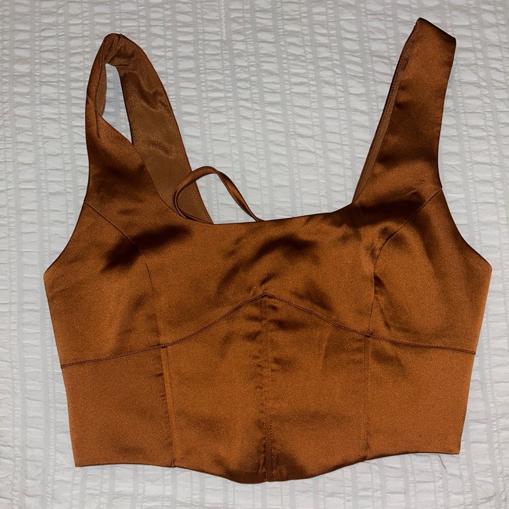 Brown new corset top